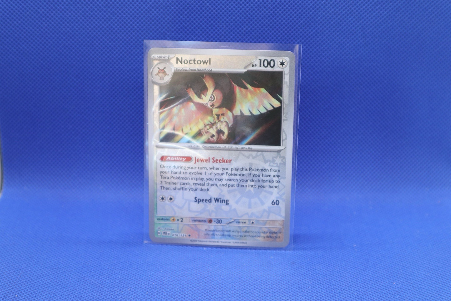 Pokemon TCG Prismatic Evolutions Noctowl Reverse Holo Card 78/131