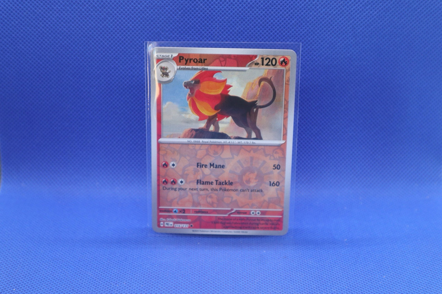 Pokemon TCG Prismatic Evolutions Pyroar Reverse Holo Card 16/131